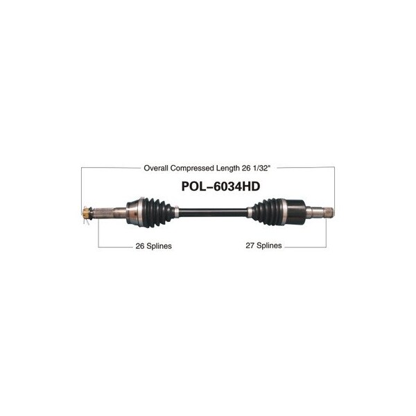 Wide Open Heavy Duty CV Axle for POL HD REAR RIGHT RANGER500/700/8006X6 POL-6034HD - main